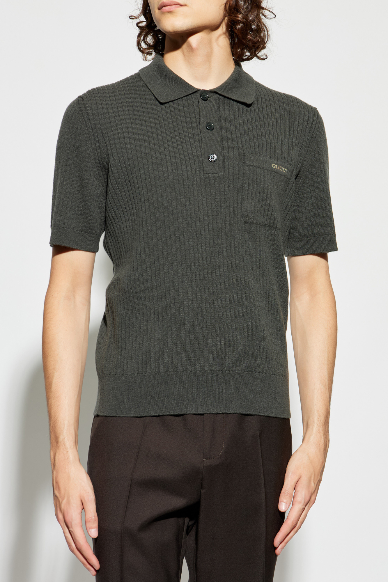 Gucci Wool polo with pocket | Men's | Vitkac